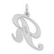 Sterling Silver Large Script Initial Letter R Charm Jewerly 21mm x 17mm